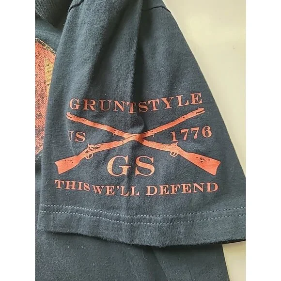 Grunt Style Superman America T‑Shirt L Blue Patriotic Graphic Tee Men’s - Picture 7 of 12